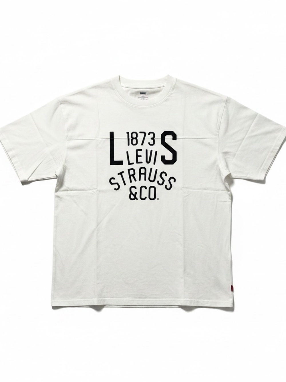 Levis Logo T Shirt Mens XL White Graphic Tee Relaxed Fit Crew NWT